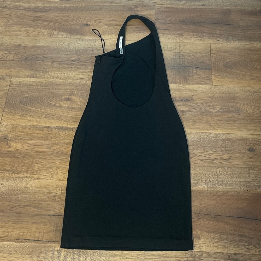 Alice + Olivia Women's Black One-Shoulder Cutout Cocktail Dress Size 0 $250 - Picture 6 of 10